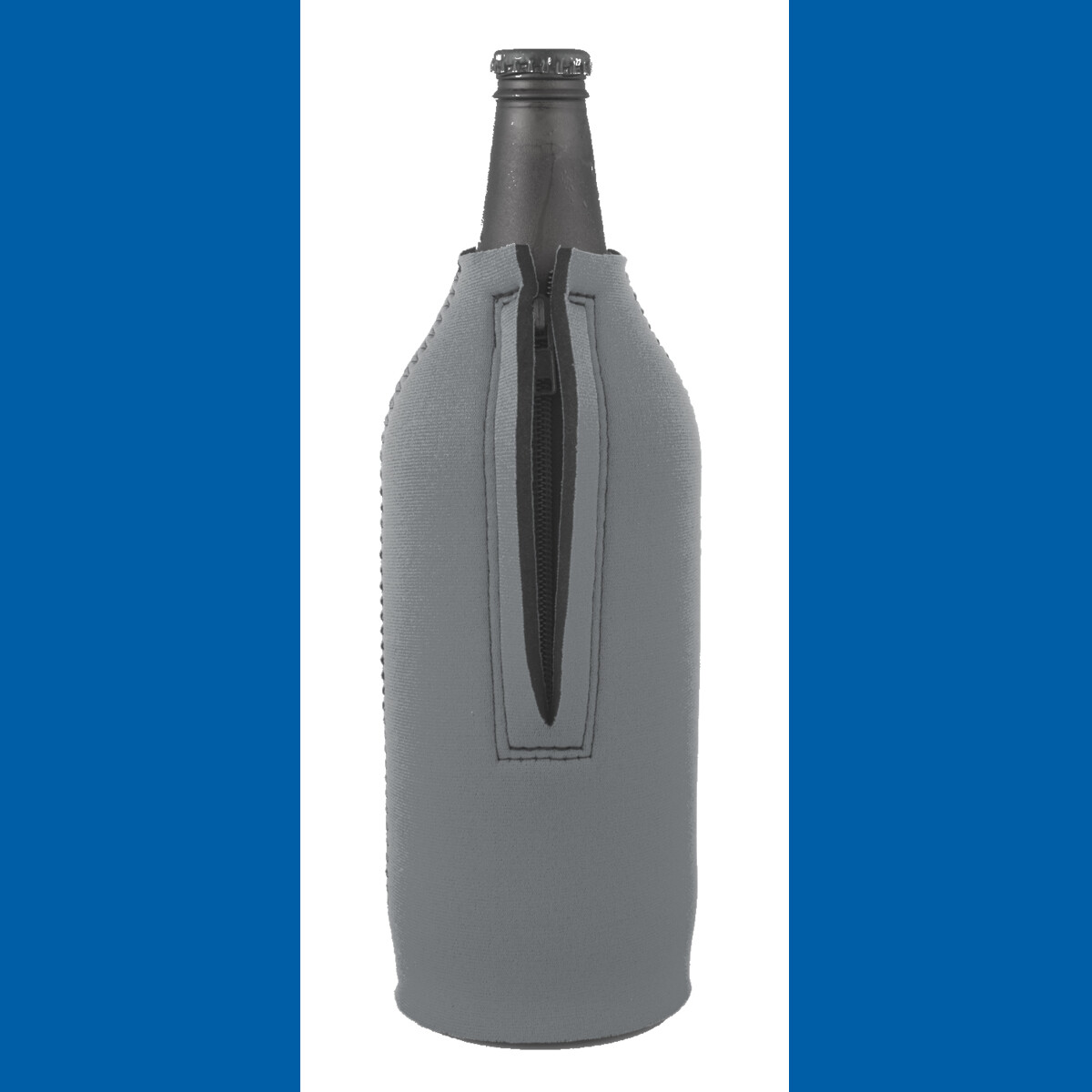 Zip up bottle cooler with base 750ml Front