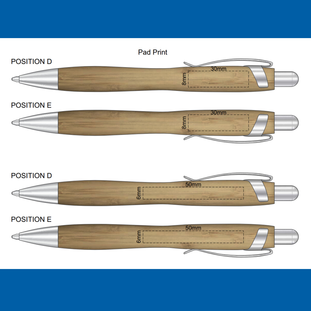 Bamboo Pen With Printing Printed Pen